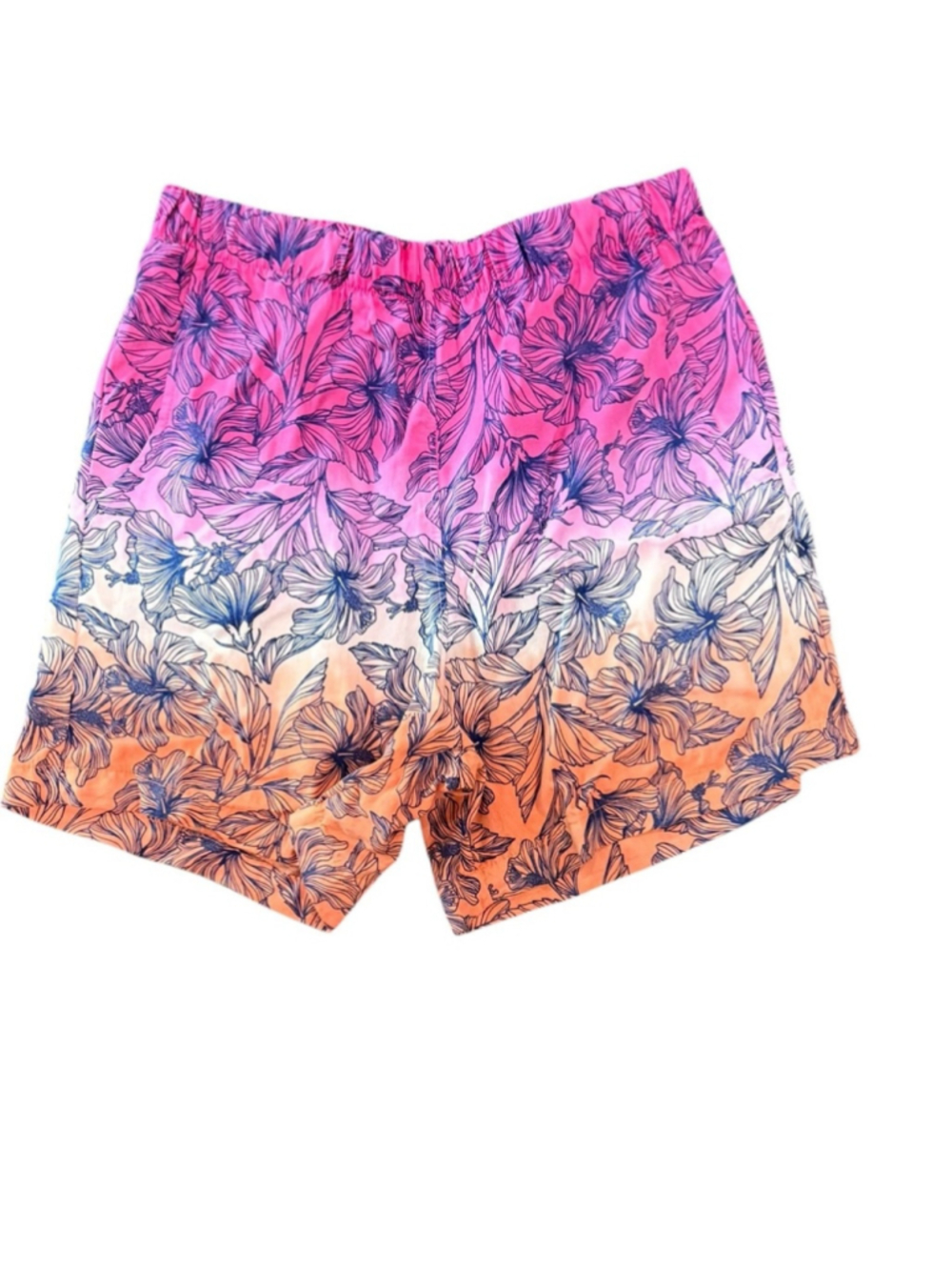 Electric & Rose Sonny Tencel Shorts Hibiscus Pink/Orange Size Small